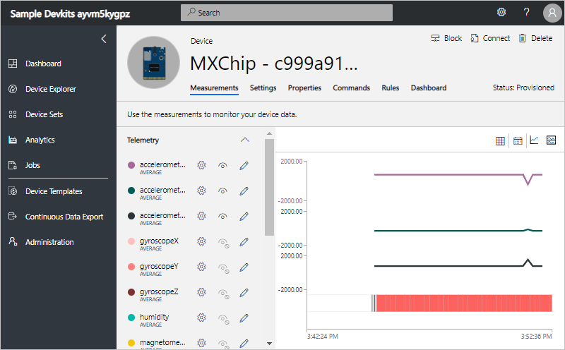 View telemetry from real device